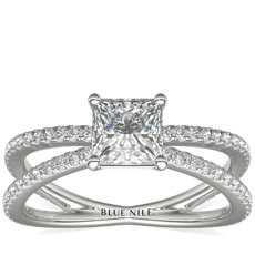 Blue Nile Studio Empress Diamond Engagement Ring in Platinum (0.32 ct. tw.)